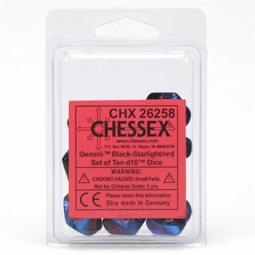 【人気商品】 Manufacturing Black Starlight Clamshell Gemini No.7 D10 Dice 少年漫画