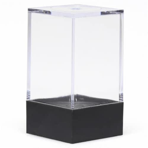 Plastic Display Box Figures, Black - Small Perspective: front