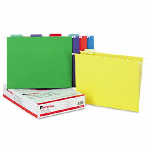 Hanging File Folders- 1/5 Tab- 11 Point- Letter- Assorted Colors- 25/Box Perspective: front
