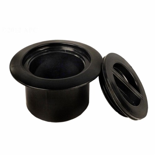 Volleyball Pole-Umbrella Holdr Flange & Plug Assembly, Black Perspective: front