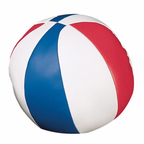7 in. Soft Sport Basketball, Red & White & Royal Perspective: front