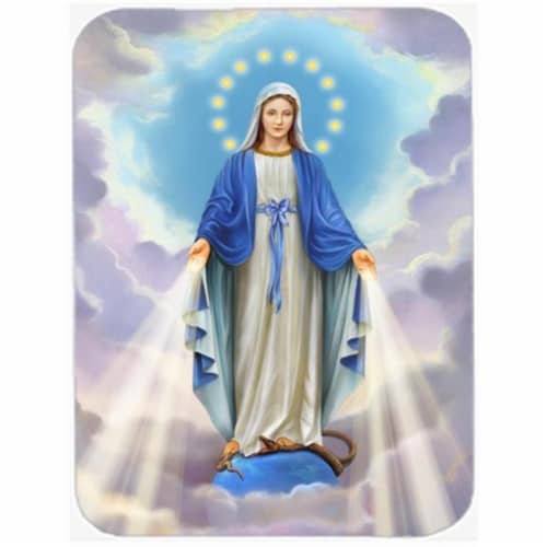 Religious Blessed Virgin Mother Mary Mouse Pad&#44; Hot Pad or Trivet Perspective: front