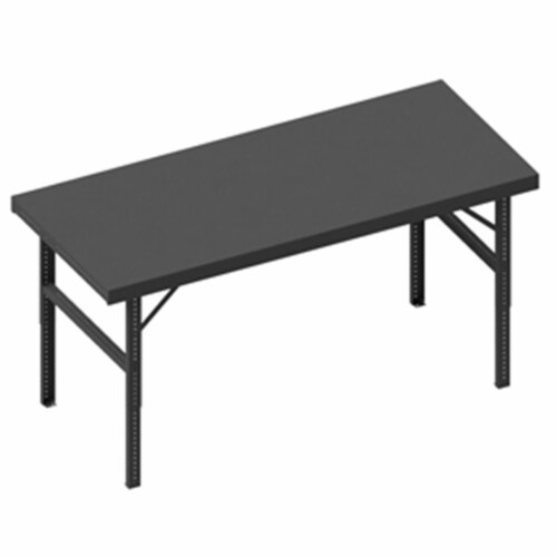 10 x 36 in. Ergo Folding Leg Work Bench, Gray - 2000 lbs Perspective: front