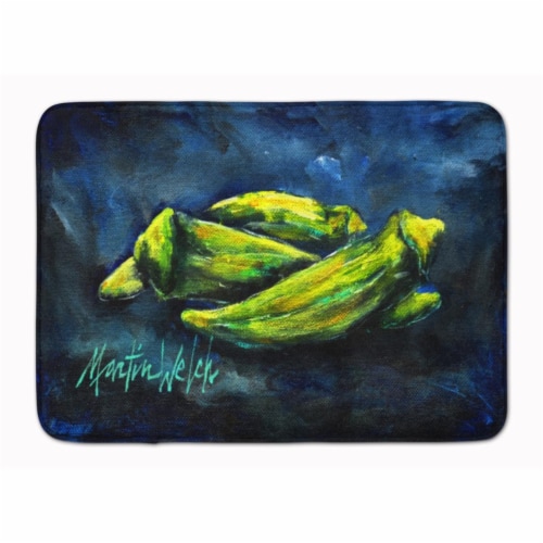 Okra Bleu Machine Washable Memory Foam Mat Perspective: front