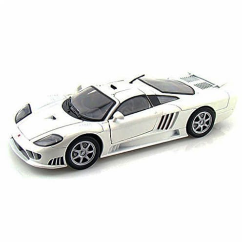 1 by 18 Saleen S7 Diecast Model Car, White Perspective: front