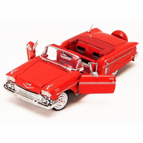 1 by 24 1958 Chevrolet Impala Diecast Car Model Red 1 Foods Co