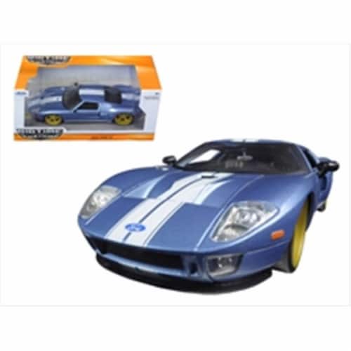 1 by 24 2005 Ford GT Diecast Model Car, Blue Perspective: front