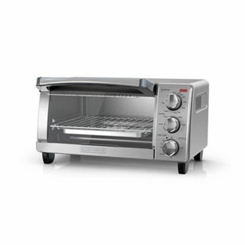 Black Decker 4 Slice Toaster Oven, Silver - Stainless Steel, 1