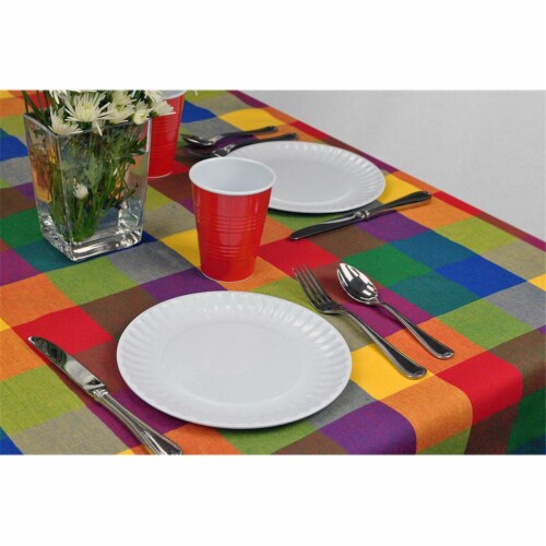 PICNIC PLATE Melamine Set of 12 White 1 Mariano s