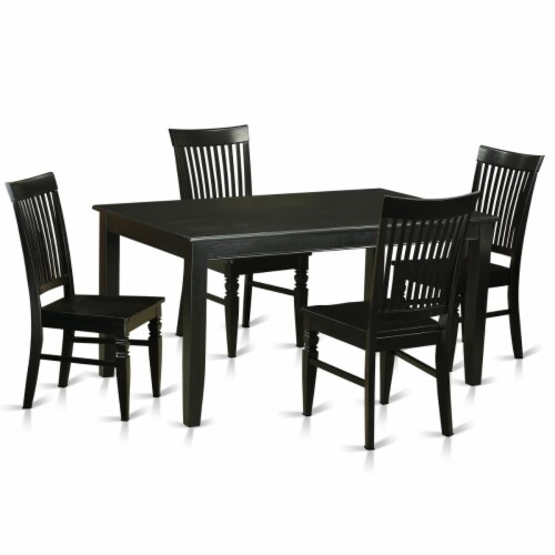 kitchen table chairs set of 4 black