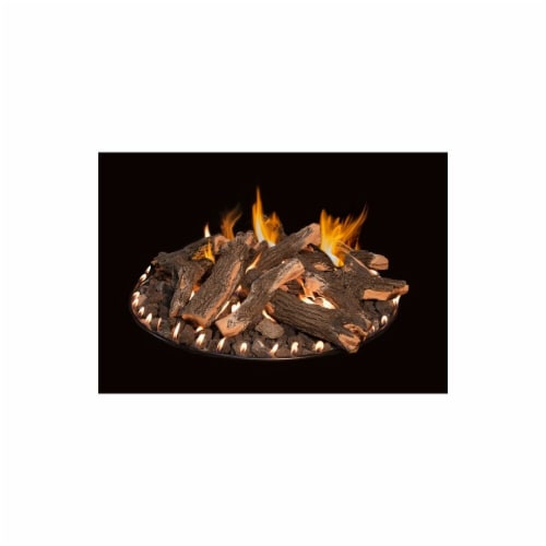 Round Flat Stack Complete Logs Fire Pit, 48 in. Perspective: front