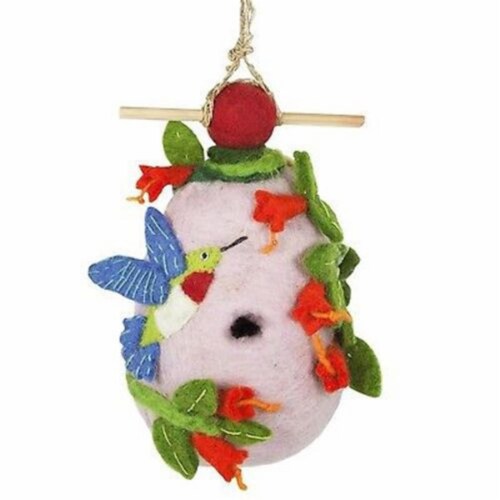 Felt Birdhouse - Hummingbird Perspective: front