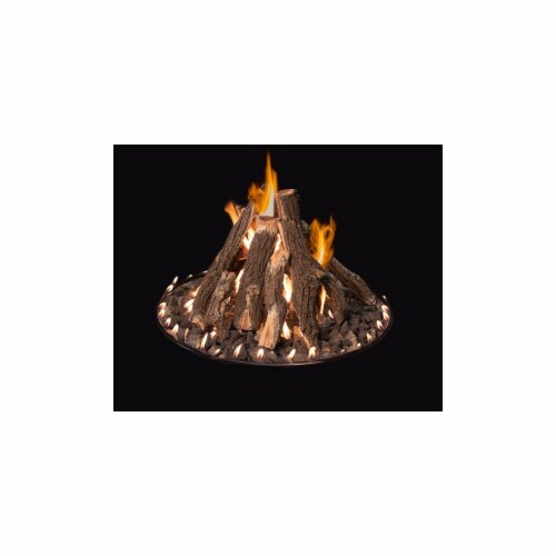 Round Tall Stack Complete Logs Fire Pit, 48 in. Perspective: front