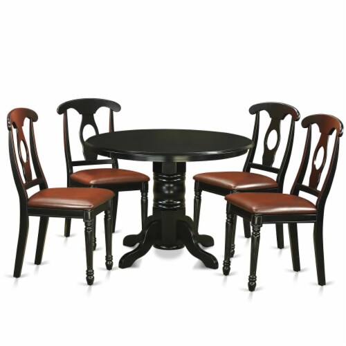 table and 4 chairs set black