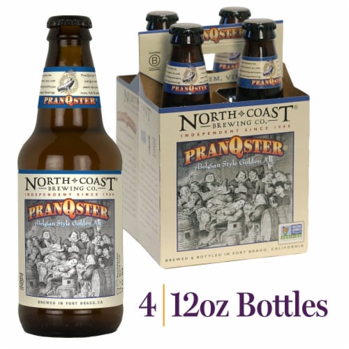 North Coast Brewing Co. PranQster Belgian Style Golden Ale Craft Beer Perspective: front