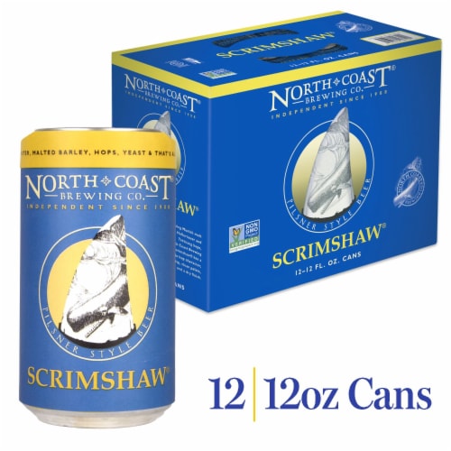 North Coast Brewing Co. Scrimshaw Pilsner Style Beer Perspective: front