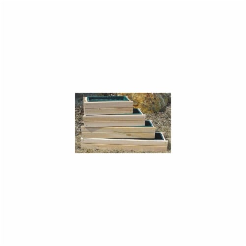 Maine Bucket PL30 30 Inch Plain Cedar Window Box - Natural Perspective: front