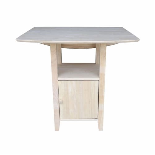 Dual Drop Leaf Bistro Table Bar Height With Storage 1 Mariano s