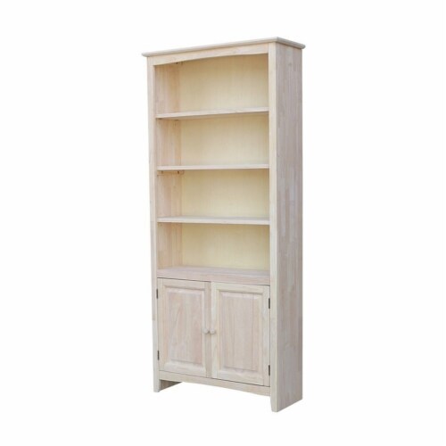 Solid Wood 72 Inch Unfinished Shaker Bookcase 1 Kroger