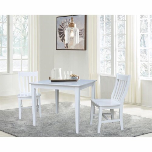 White dining table and 2 chairs 2025