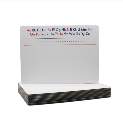 9 x 12  Two Sided Alphabet Magnetic Dry Erase Board Bulk Class Pack of 12 Perspective: front