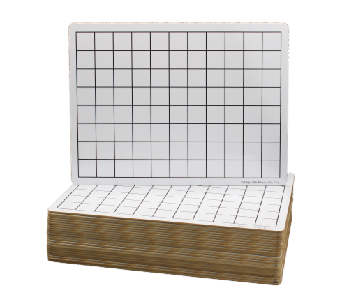 9 x 12 Two Sided 1 Squares Grid Board Bulk 24 Pack Perspective: front