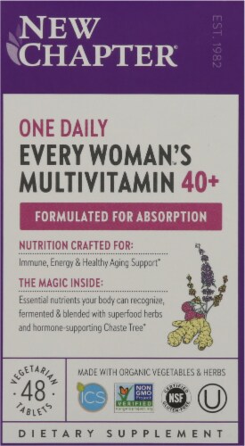 New Chapter Organics Every Woman One Daily 40-Plus Tablets Perspective: front