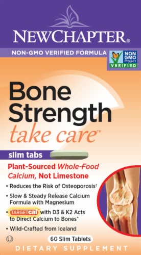 New Chapter Take Care Bone Strength Supplement Slim Tablets Perspective: front