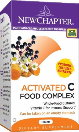 New Chapter Activated C Food Complex Supplement Tablets 60 Count Perspective: front