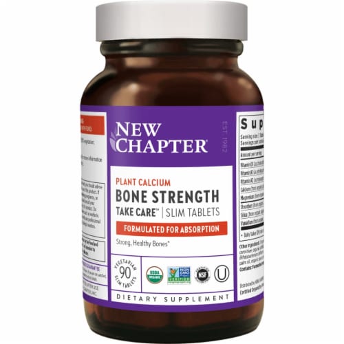 New Chapter Plant Calcium Bone Strength Take Care - Slim Tablets 90 Veg Tabs Perspective: front