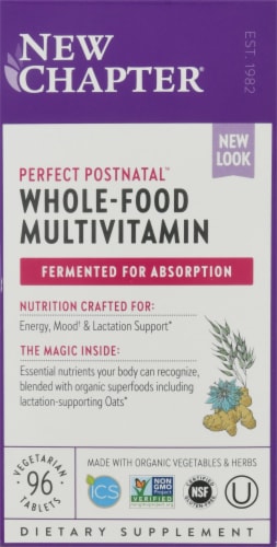 New Chapter Perfect Postnatal Multivitamin Tablets Perspective: front
