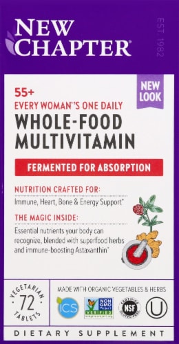 New Chapter Every Woman's One Daily 55 plus Whole Food Multivitamins Perspective: front