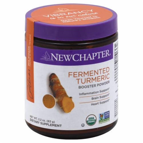 New Chapter Fermented Turmeric Booster Powder Perspective: front