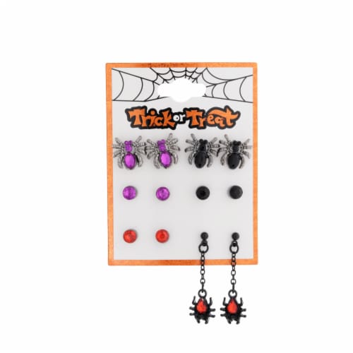 Stud & Spider Earrings - 6 Pack Perspective: front