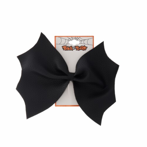 Faux Leather Bat Bow Perspective: front