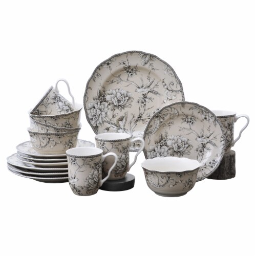 Adelaide 16 Piece Traditional Antique White Porcelain Dinnerware Set 16 Piece Harris Teeter