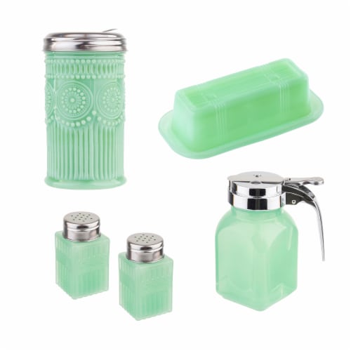 TableCraft Jadeite Glass Collection Kit Perspective: front