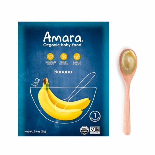 Amara Organic Baby Food Banana Perspective: front