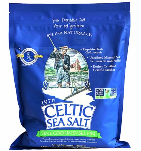 Selina Naturally Celtic Sea Salt Fine Ground Bagged, 0.5 lb - Kroger