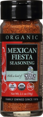 Selina Naturally Organic Mexican Fiesta Seasoning with a Hint of Celtic Sea Salt Perspective: front