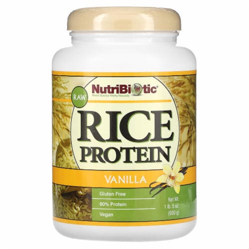 NutriBiotic® Vanilla Rice Protein Perspective: front