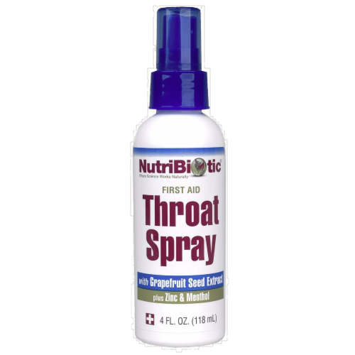 NutriBiotic Throat Spray Perspective: front