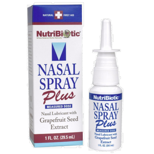 NutriBiotic Nasal Spray Plus with Grapefruit Seed Extract Perspective: front