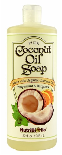 NutriBiotic Coconut Oil Soap Peppermint & Bergamot Perspective: front