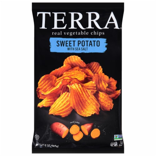 Terra® Sea Salt Sweet Potato Krinkle Cut Vegetable Chips Perspective: front