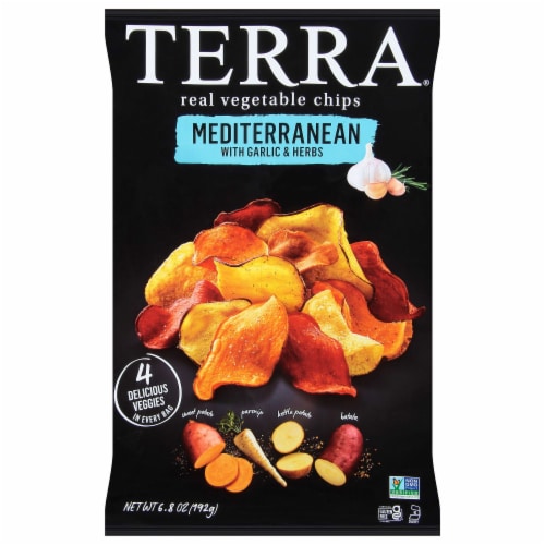 Terra® Mediterranean Garlic & Herbs Chips Perspective: front