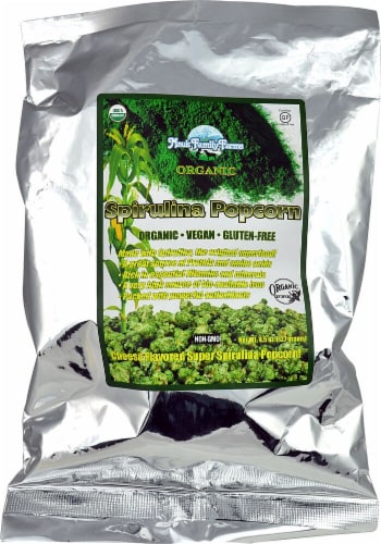 Mauk Family Farms  Spirulina Popcorn Perspective: front