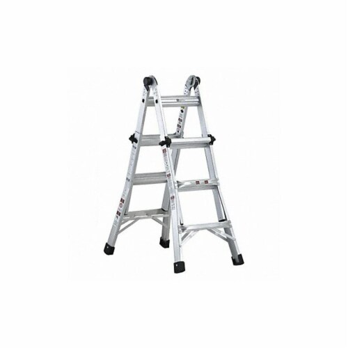 Louisville Multipurpose Ladder,Aluminum,300lb,13ft. L-2098-13 Perspective: front