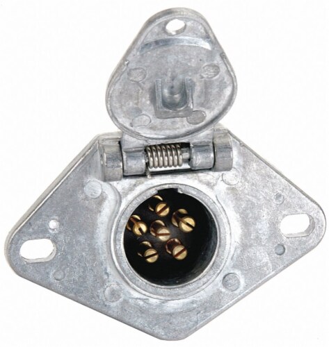 Velvac Trailer Connector Socket,12-24V HAWA 055052 Perspective: front
