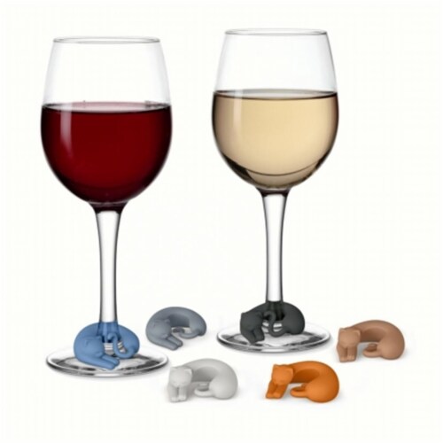 Fred & Friends FRED5152925 Lives-Kitty Wine Markers Perspective: front